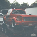 His truck, the 6.0, the parts truck, & his tour bus