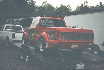 His truck, the 6.0, the parts truck, & his tour bus