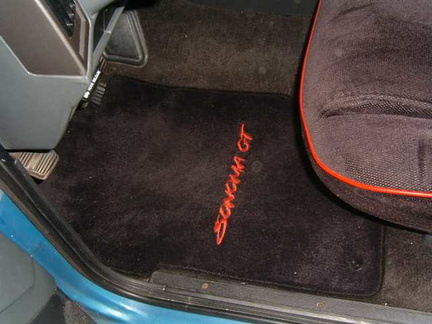 Custom aftermarket floor mats.