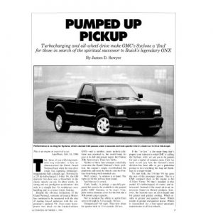Read more about the article Pumped Up Pickup – Turbocharging and all-wheel drive GMC’s Syclone
