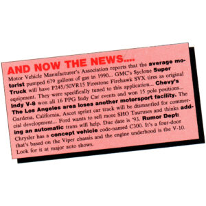 Read more about the article Syclone Will Come With Firestone SVX Tires