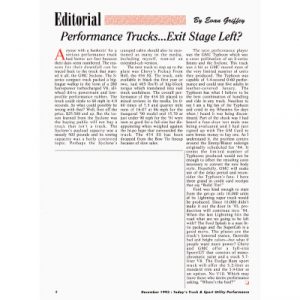 Read more about the article Performance Trucks…Exit Stage Left